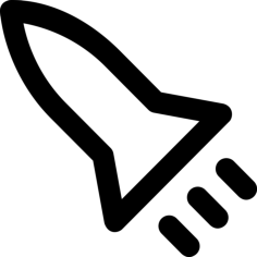 Rocket Launch Outline Svg Vector, Free Vectors File